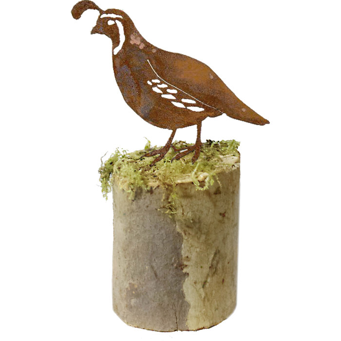 CaliforniaHome&Garden Metal Male Quail Garden Art Wayfair